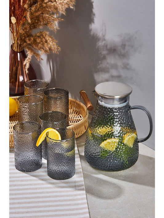 Set carafe + 6 verres fumés Savio – Perotti