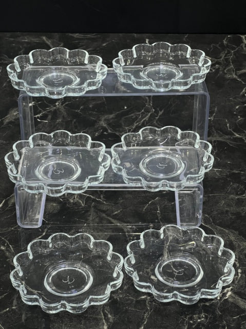 Set de 6 soucoupes à thé Papatya en verre
