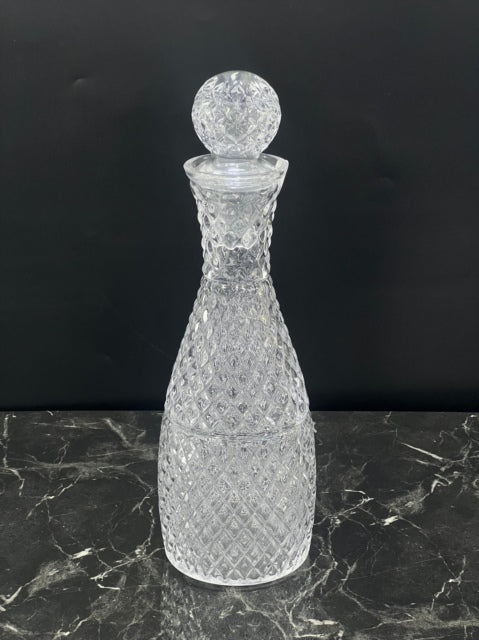 Carafe décanteur en verre taillé avec bouchon