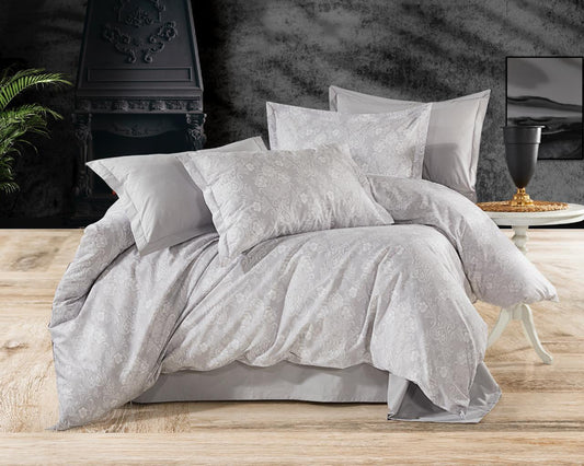 Parure de lit Glamour 100% coton – Gris 135x200