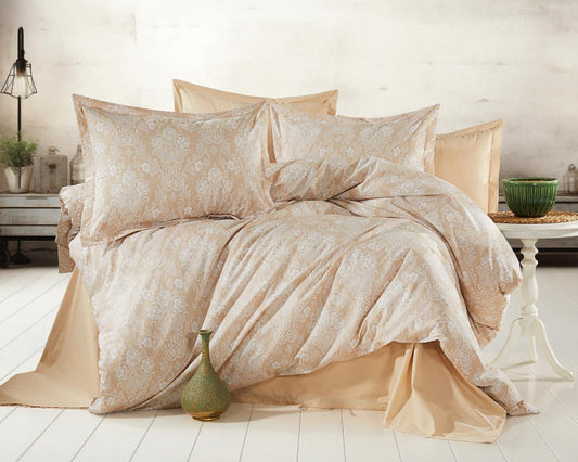 Parure de lit Romane 100% coton Renforcé – Beige