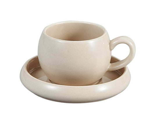 Bricard Bondy Set Espresso 4 pièces – Taupe, Porcelaine