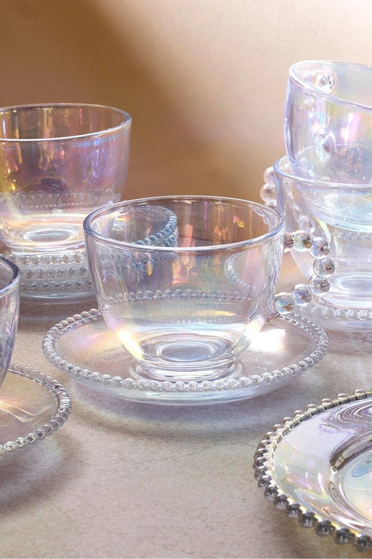 Set 6 tasses à thé en verre irisé 200 ml – Boncukbağı